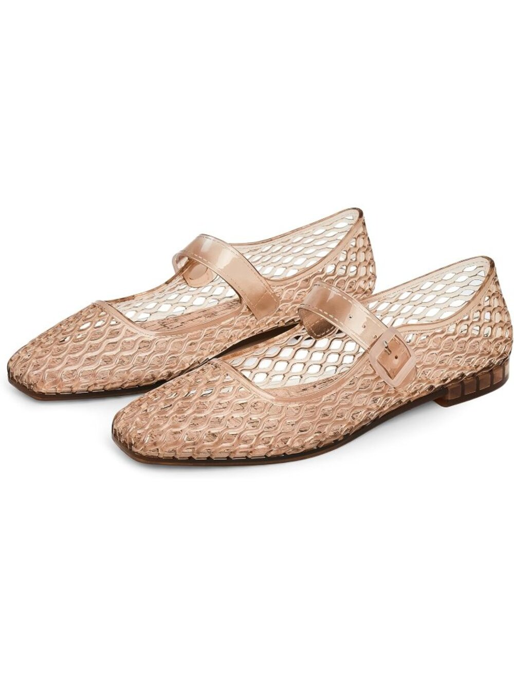 Women's Brown Comfortable Mary Jane Ballerina Beach Jellies Ballet Flat Shoes